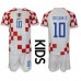 Kroatien Luka Modric #10 Replika Babykläder Hemma matchkläder barn VM 2022 Korta ärmar (+ Korta byxor)